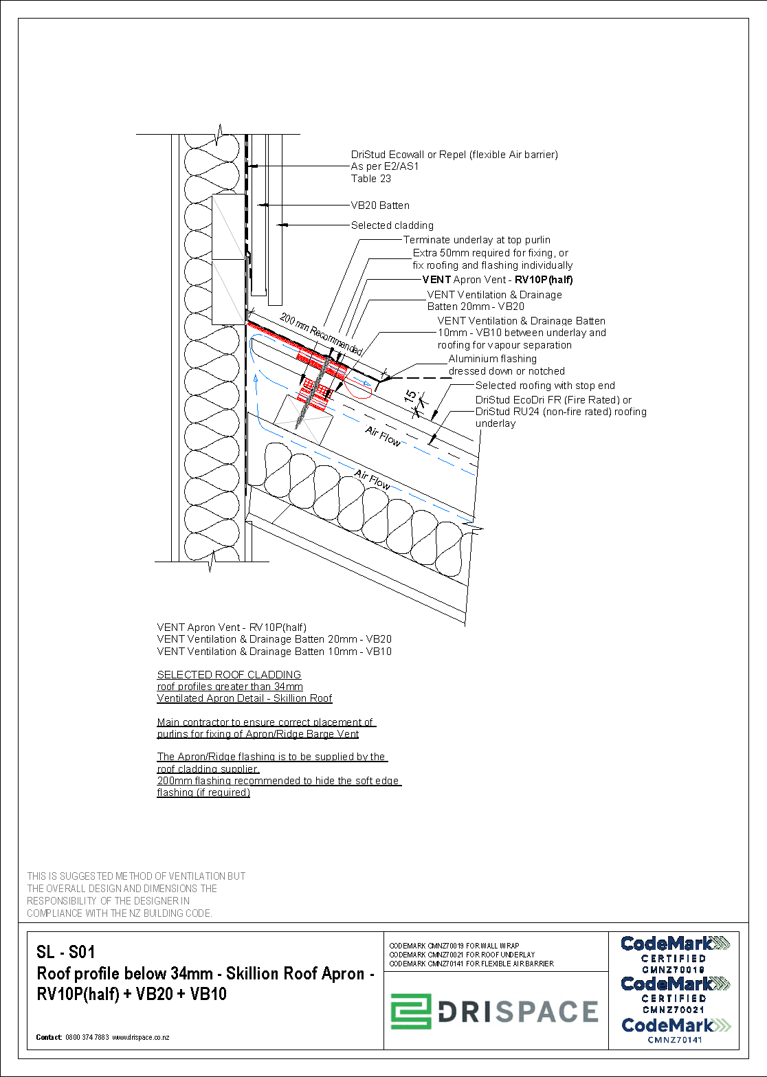 Steel Longrun - Skillion Roof Apron